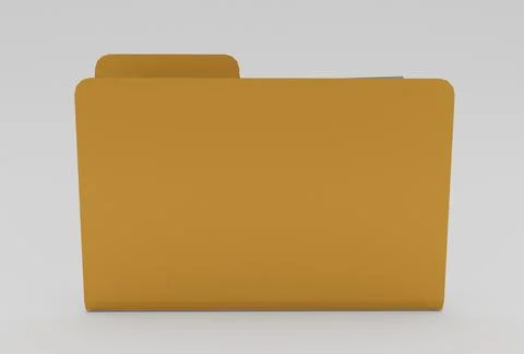 Folder icon 3d illustration minimal rendering on white background. Stock Illustration