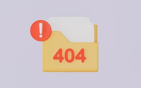 Folder icon with 404 badge indicating content not found or missing Stock Illustration