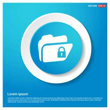 Folder icon Abstract Blue Web Sticker Button Illustrazione stock