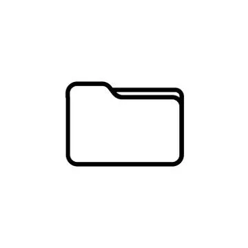 Folder icon. Admin sign. Office symbol. Thin line icon on white background. V Illustrazione stock