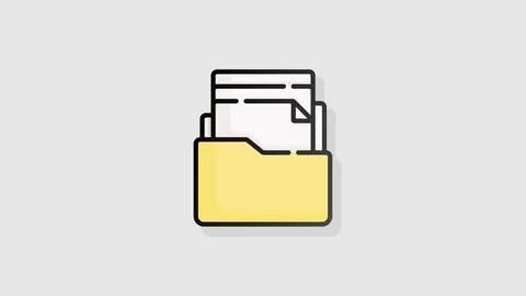 Folder icon animation alpha Stock Footage 157616050