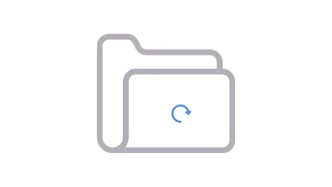 Folder icon with an arrow pointing toward it representing incoming files, i.. Stock Footage 334834192