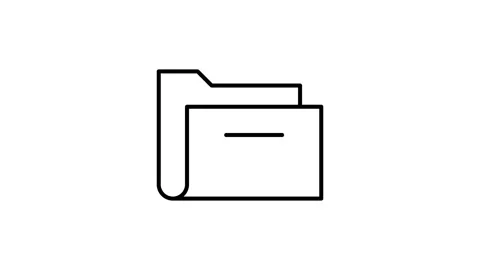 Folder icon with a blue arrow indicating movement or direction. Stock Footage 334095150