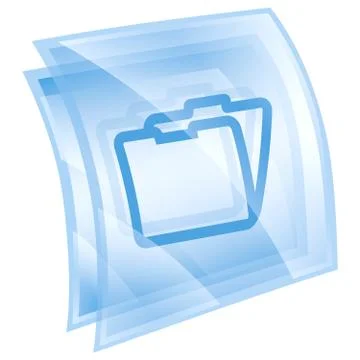 Folder icon blue, isolated on white background Stockillustratie