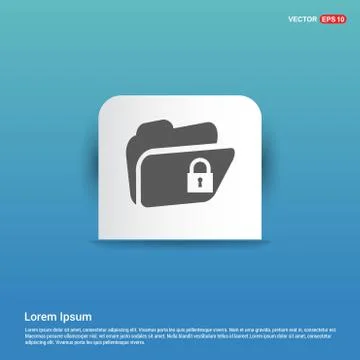 Folder icon - Blue Sticker button Illustrazione stock