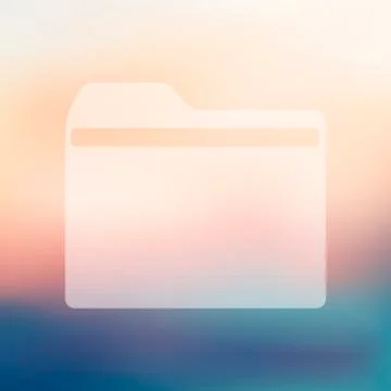Folder icon on blurred background Illustrazione stock