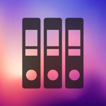 Folder icon on blurred background Illustrazione stock