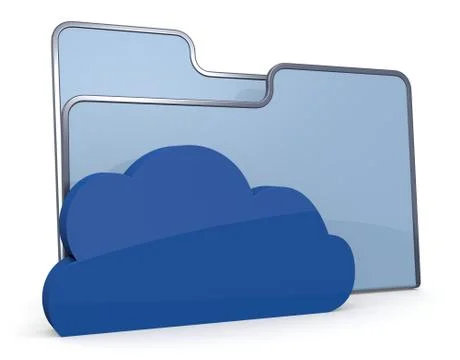 Folder icon cloud Stock Illustration