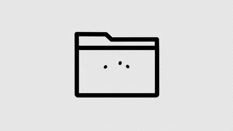 Folder icon with coding symbol on transparent background, software development Stock Footage 345417773