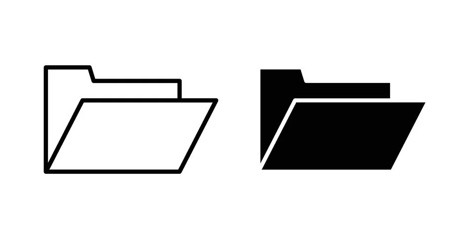 Folder icon concept logo design collection Stock Illustration