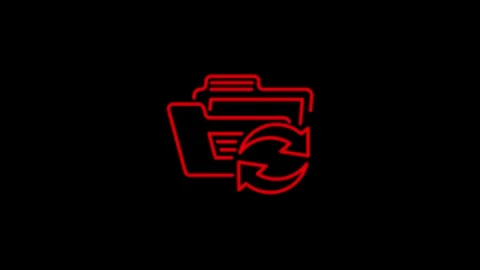 Folder icon concept loop animation video with alpha channel Stock Footage 304023606