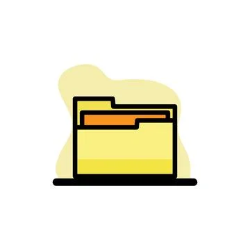 Folder Icon Concept Vector Illustration Design Stock Illustration