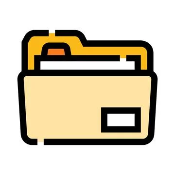 Folder icon containing documents organizing data files イラスト素材
