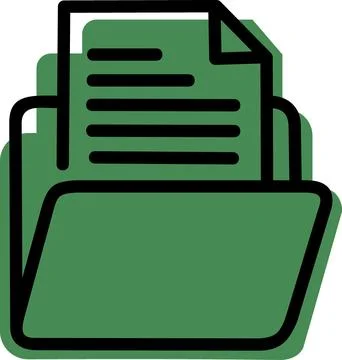 Folder icon containing organized business reports Stock Illustration