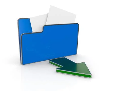 Folder icon, data transfer Illustrazione stock