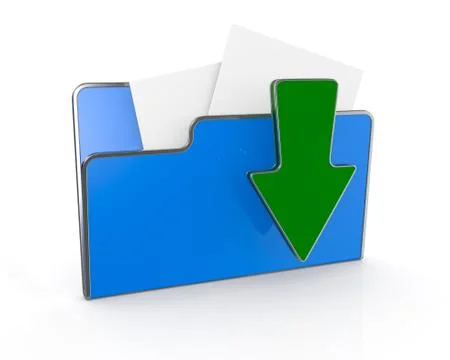 Folder icon, data transfer Illustrazione stock