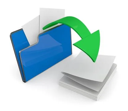 Folder icon, data transfer Illustrazione stock