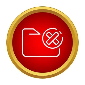 Folder icon deleting data computer interface button Stock Illustration