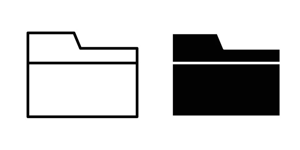 Folder icon for design projects and web UI Stock Illustration