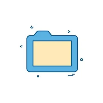 Folder icon design vector Stock Illustration
