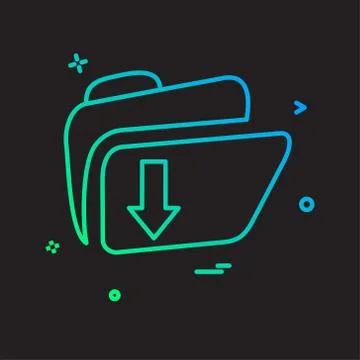 Folder icon design vector Stock Illustration
