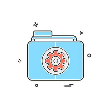 Folder icon design vector Stock Illustration