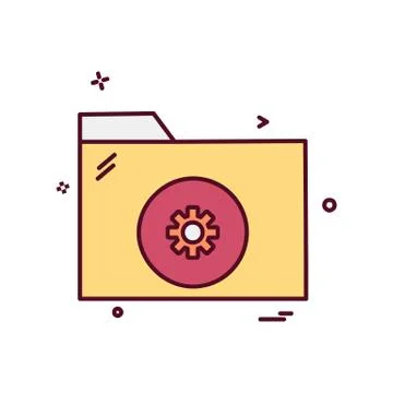 Folder icon design vector Stock Illustration