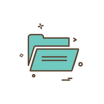 Folder icon design vector Stock Illustration