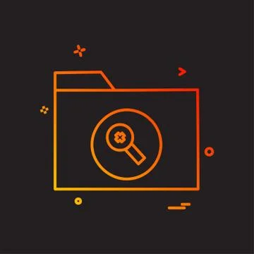 Folder icon design vector Stock Illustration
