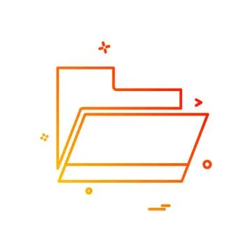 Folder icon design vector Stock Illustration