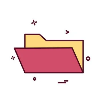 Folder icon design vector Stock Illustration