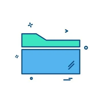 Folder icon design vector Stock Illustration