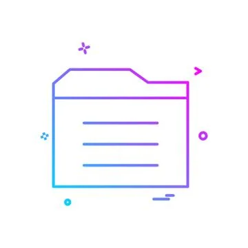 Folder icon design vector Stock Illustration