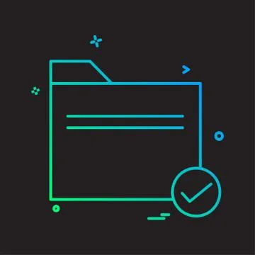 Folder icon design vector Illustrazione stock