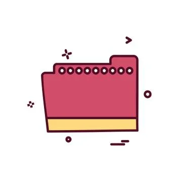 Folder icon design vector Stock Illustration