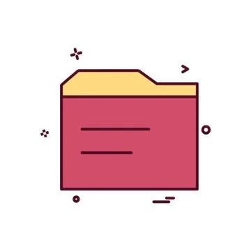 Folder icon design vector Stock Illustration