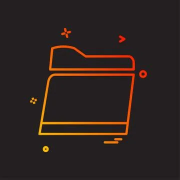 Folder icon design vector Stock Illustration
