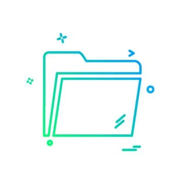 Folder icon design vector Stock Illustration