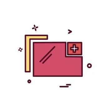 Folder icon design vector Stock Illustration