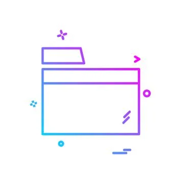 Folder icon design vector Stock Illustration