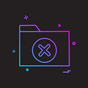 Folder icon design vector Stock Illustration