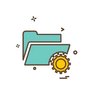 Folder icon design vector イラスト素材
