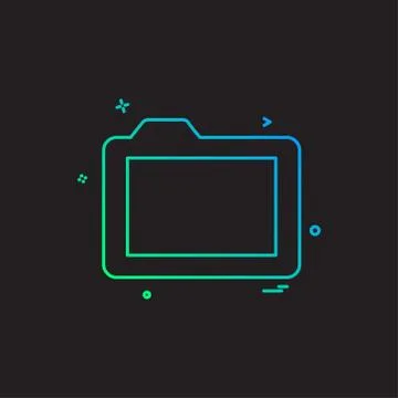 Folder icon design vector Stock Illustration
