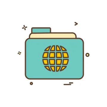 Folder icon design vector Stock Illustration