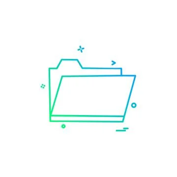 Folder icon design vector Stock Illustration