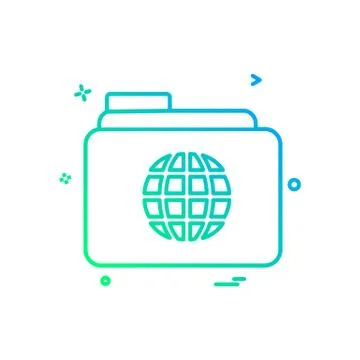 Folder icon design vector 스톡 일러스트