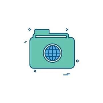 Folder icon design vector Stock Illustration