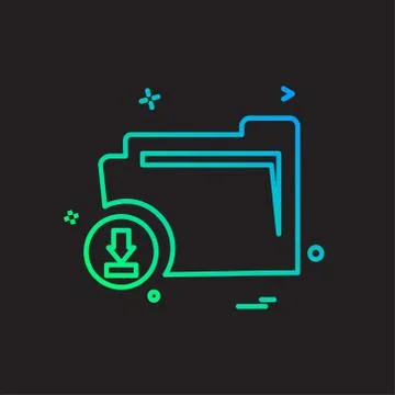 Folder icon design vector Illustrazione stock