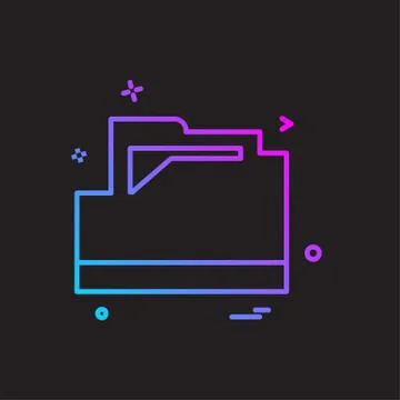 Folder icon design vector Stock Illustration