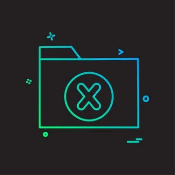 Folder icon design vector Illustrazione stock